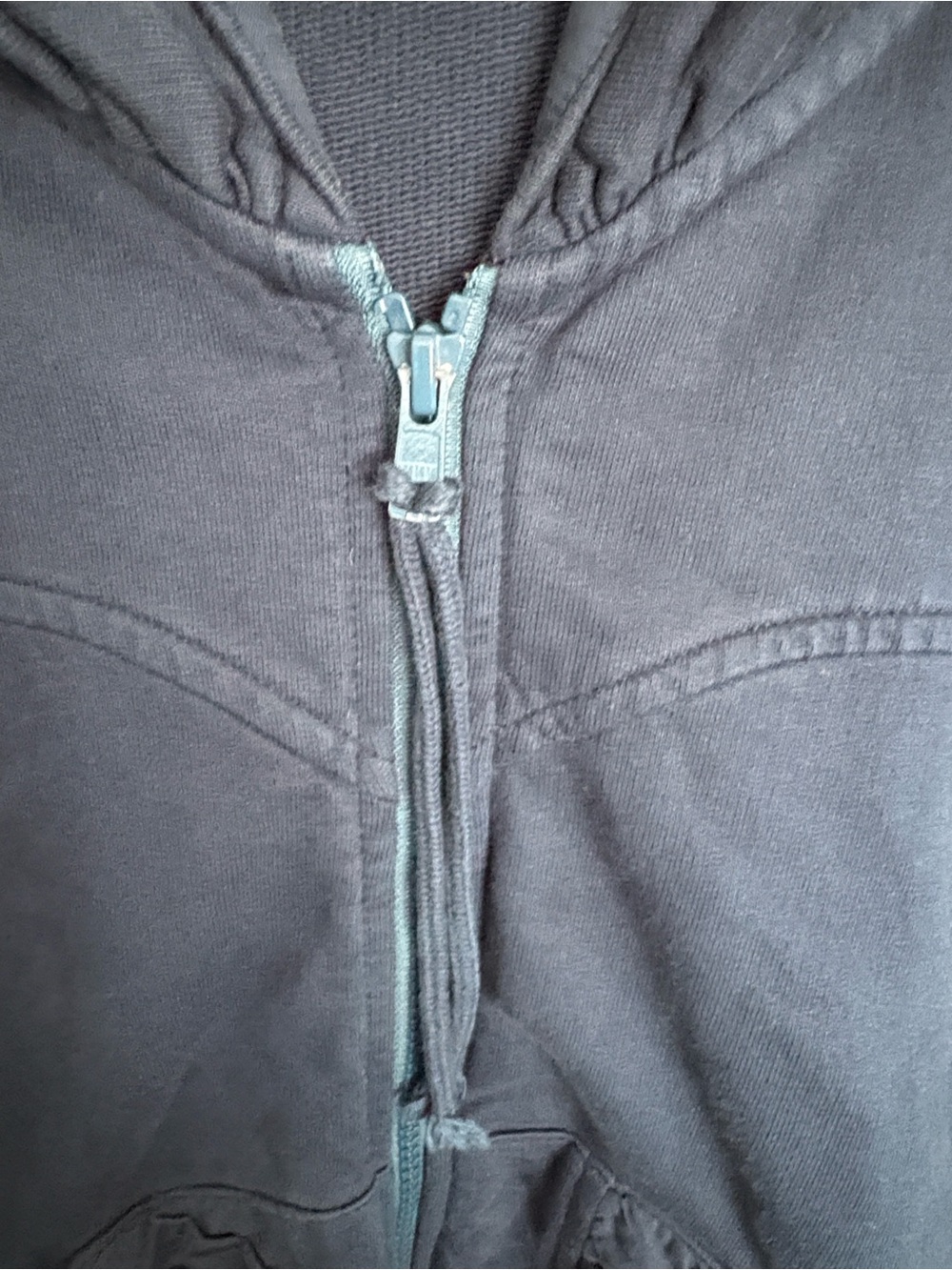 Prairie Underground Dark Ink Blue Cotton Hooded Zip Coat - Picture 4 of 5
